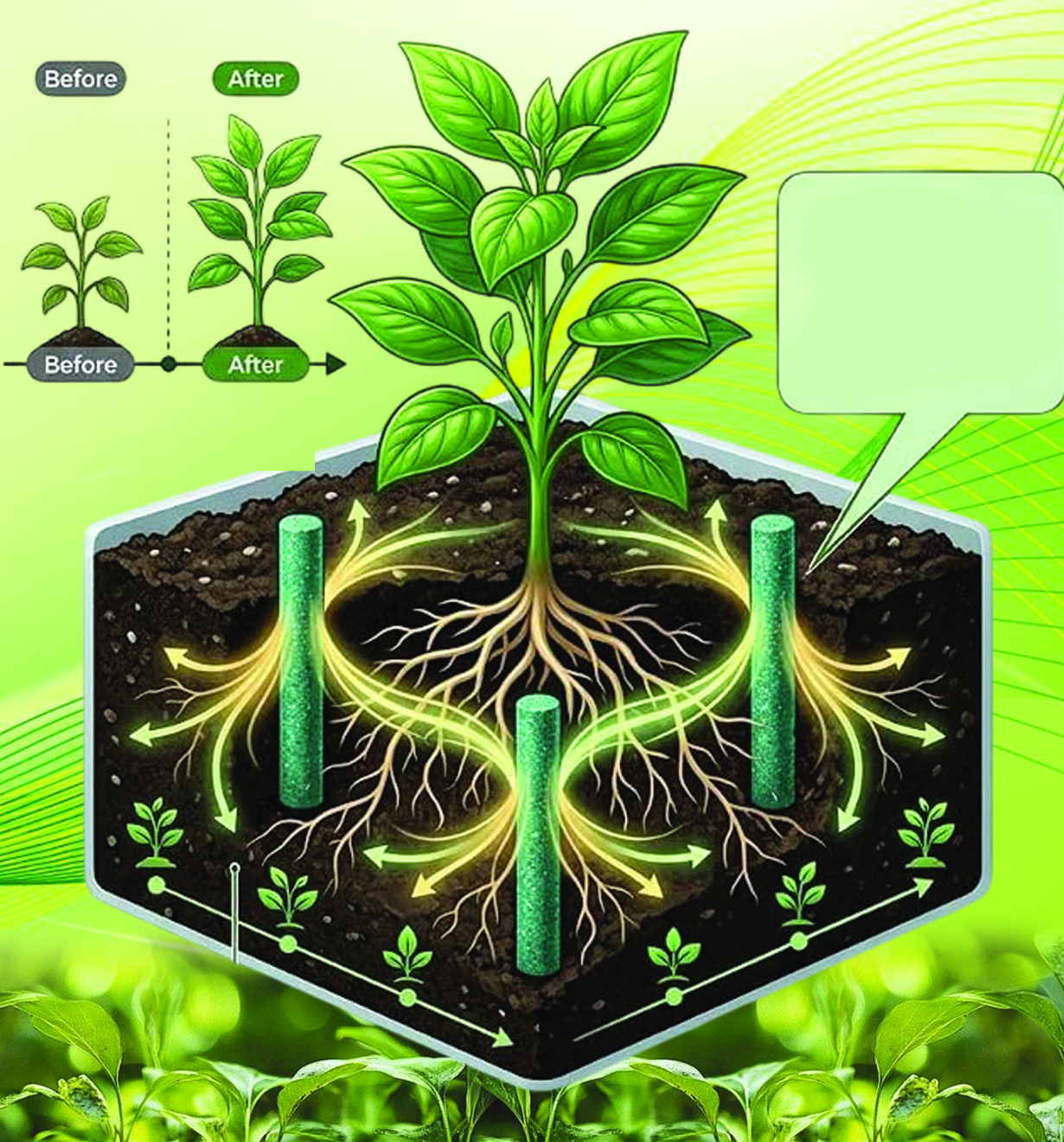Plant food sticks supporting a healthy root system